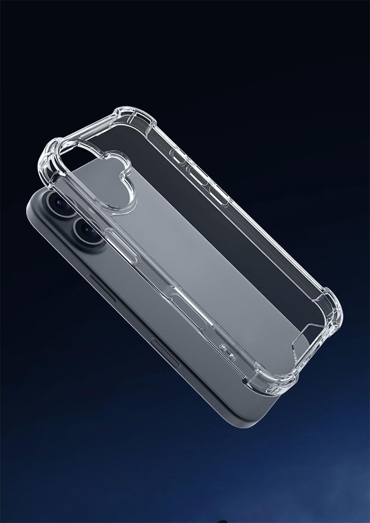 Prime PIE's Premium Clear Transparent Case for iPhone 16 Series - Military Grade Drop Protection, Anti-Yellowing, Magnetic Wireless Charging,2.2mm Thick Optical PC & TPU.