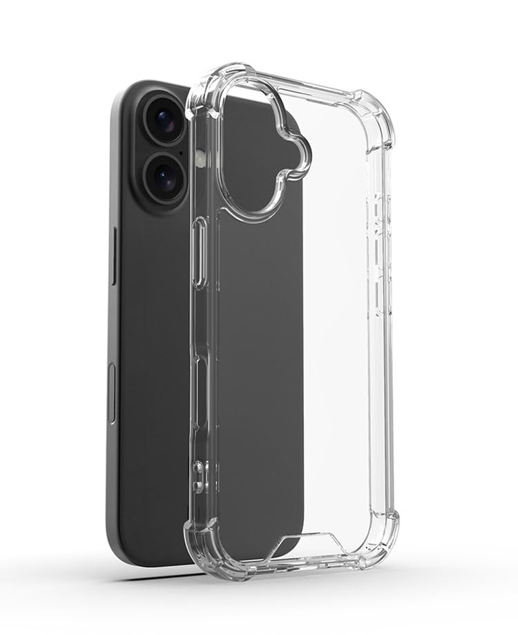 Prime PIE's Premium Clear Transparent Case for iPhone 16 Series - Military Grade Drop Protection, Anti-Yellowing, Magnetic Wireless Charging,2.2mm Thick Optical PC & TPU.