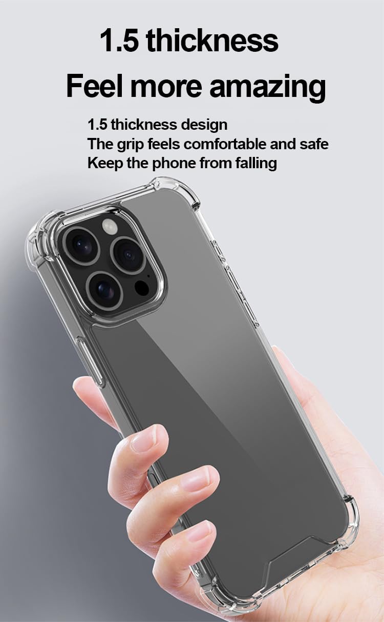 Prime PIE's Premium Clear Transparent Case for iPhone 16 Series - Military Grade Drop Protection, Anti-Yellowing, Magnetic Wireless Charging,2.2mm Thick Optical PC & TPU.