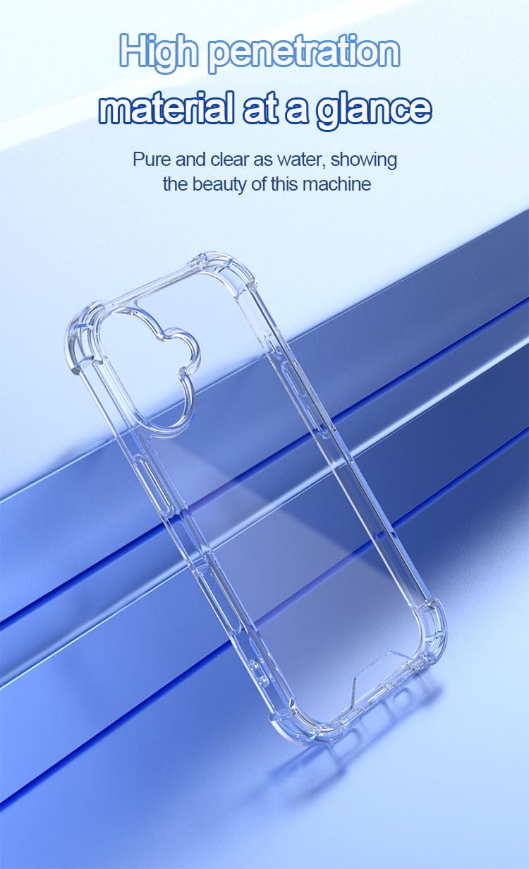 Prime PIE's Premium Clear Transparent Case for iPhone 16 Series - Military Grade Drop Protection, Anti-Yellowing, Magnetic Wireless Charging,2.2mm Thick Optical PC & TPU.