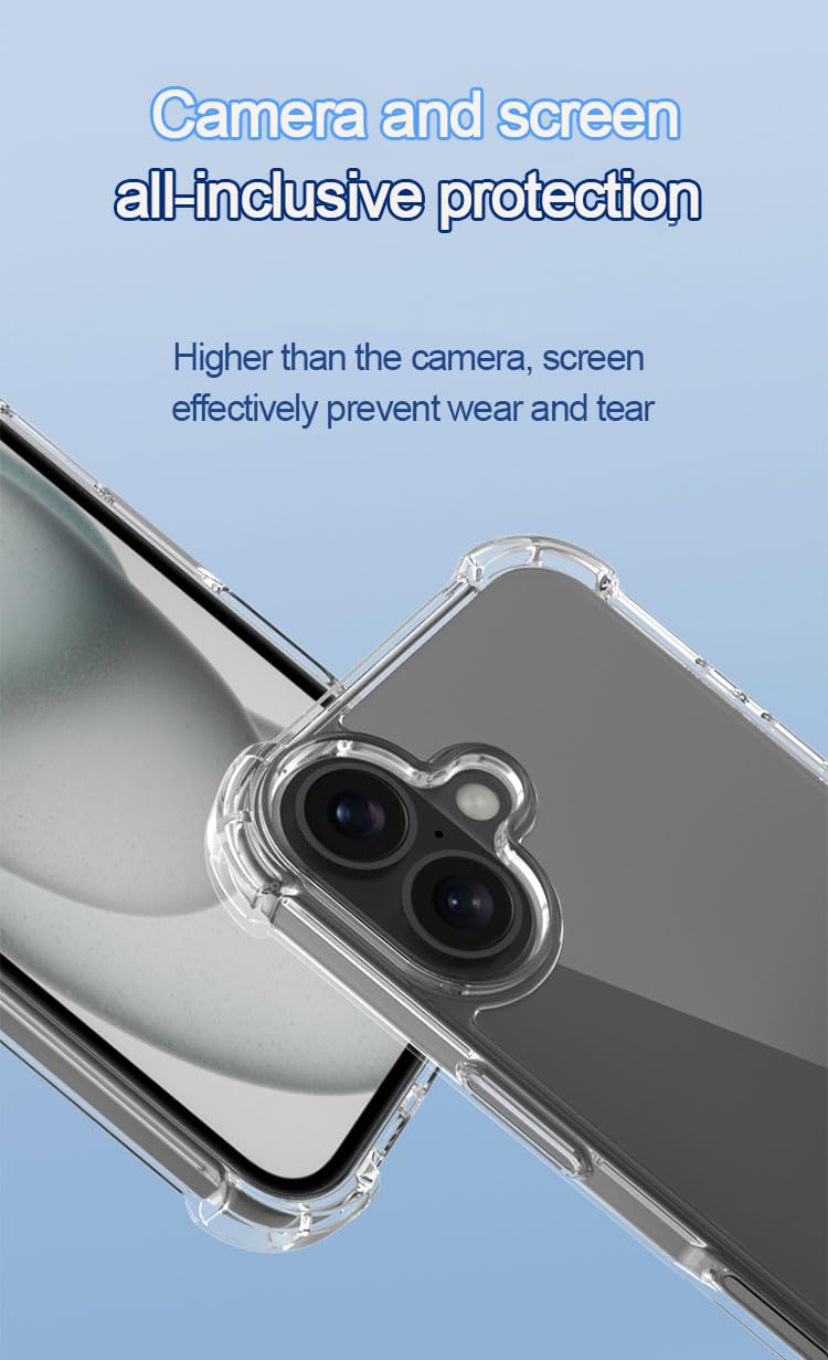 Prime PIE's Premium Clear Transparent Case for iPhone 16 Series - Military Grade Drop Protection, Anti-Yellowing, Magnetic Wireless Charging,2.2mm Thick Optical PC & TPU.