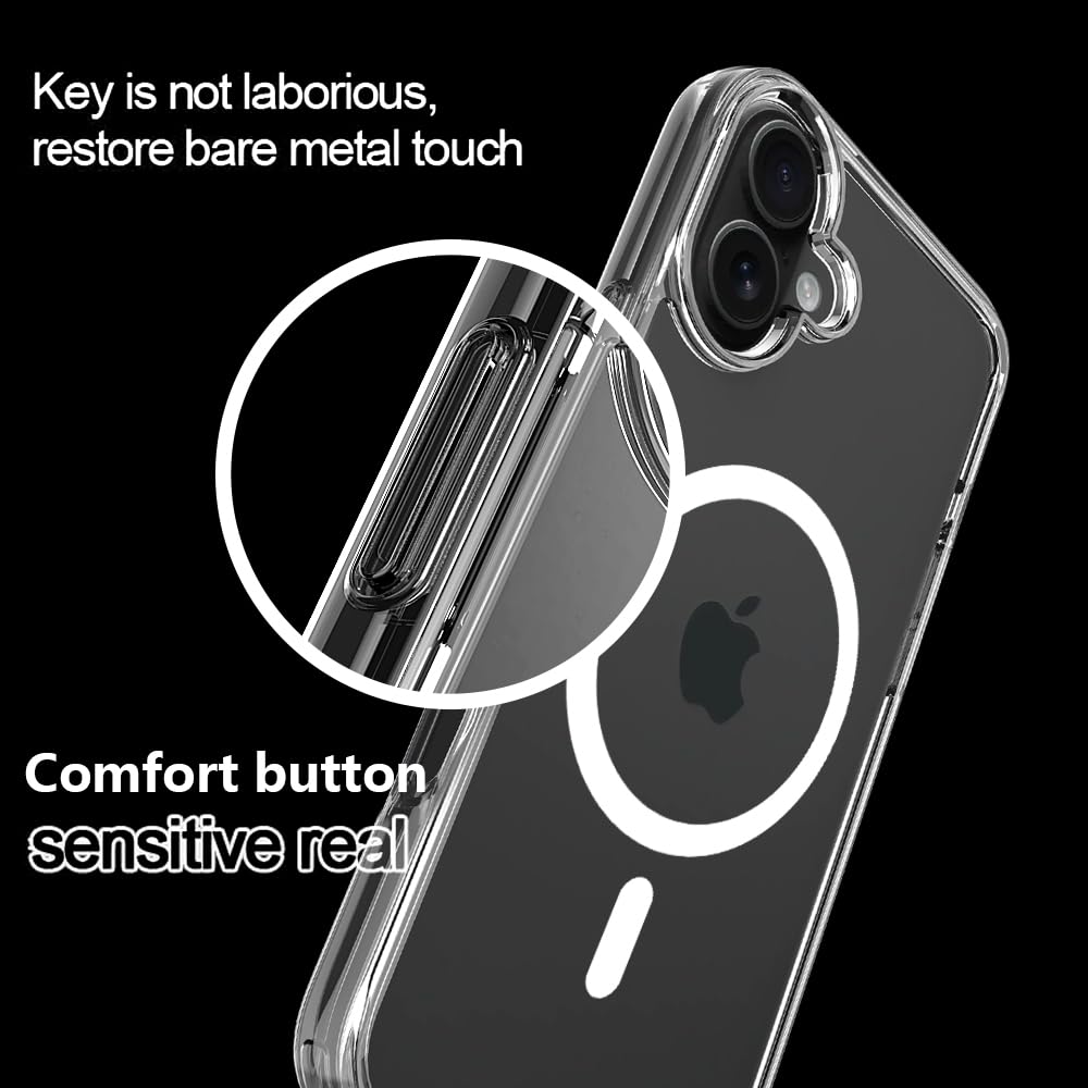 PIE's Premium Case for iPhone 16 Series - Military-Grade Drop Protection, Anti-Yellowing, Anti-Scratch, Slim Fit, Clear Case with Wallet Functionality.