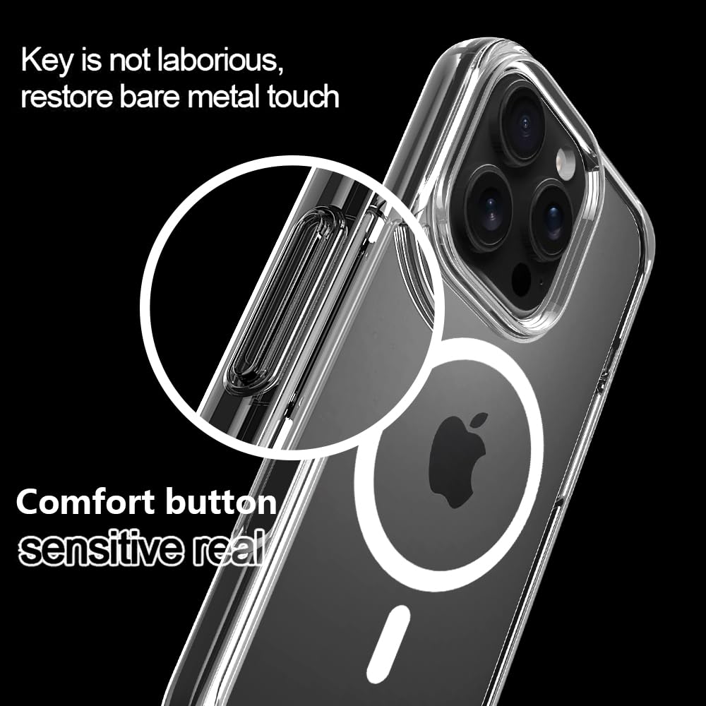 PIE's Premium Case for iPhone 16 Series - Military-Grade Drop Protection, Anti-Yellowing, Anti-Scratch, Slim Fit, Clear Case with Wallet Functionality.