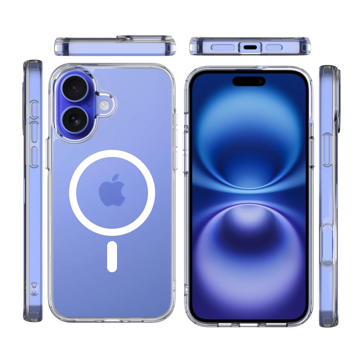 PIE's Premium Case for iPhone 16 Series - Military-Grade Drop Protection, Anti-Yellowing, Anti-Scratch, Slim Fit, Clear Case with Wallet Functionality.