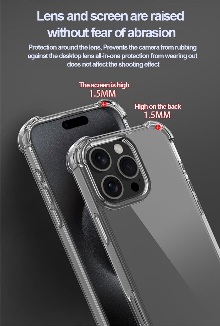 Prime PIE's Premium Clear Transparent Case for iPhone 16 Series - Military Grade Drop Protection, Anti-Yellowing, Magnetic Wireless Charging,2.2mm Thick Optical PC & TPU.