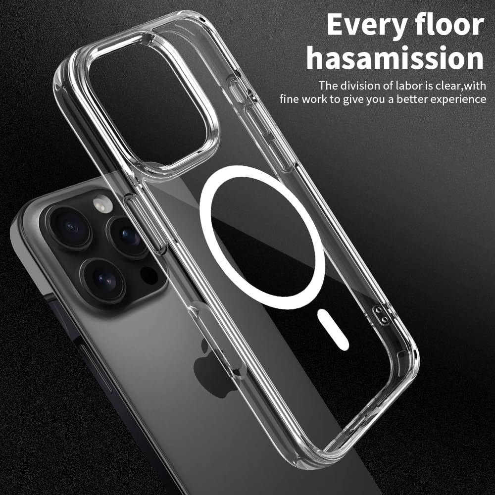 PIE's Premium Case for iPhone 16 Series - Military-Grade Drop Protection, Anti-Yellowing, Anti-Scratch, Slim Fit, Clear Case with Wallet Functionality.